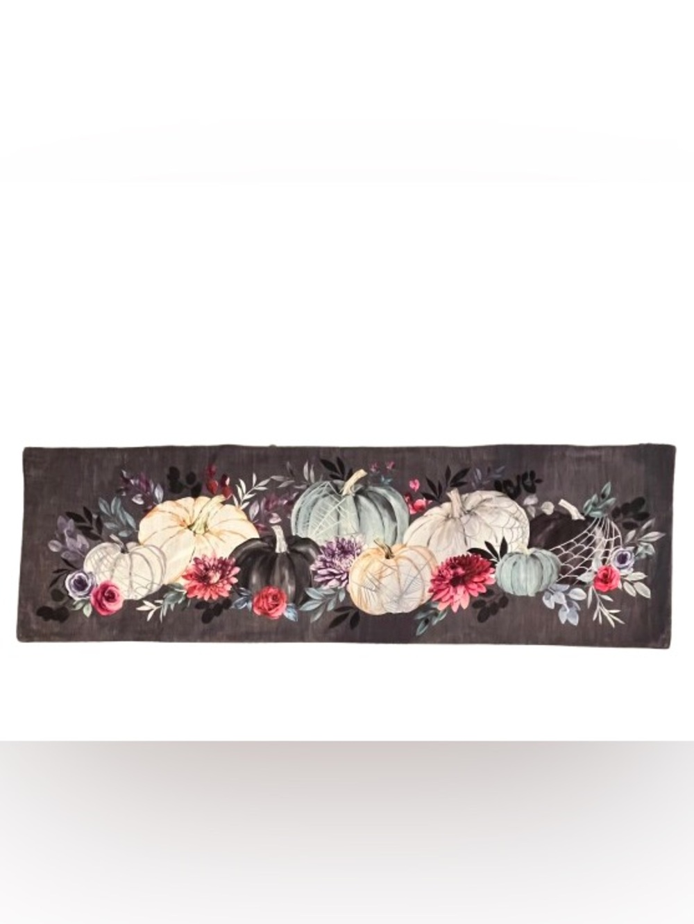 NWOT- Rachel Zoe Autumn Pumpkin Floral Moody Watercolor Table Runner